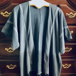 Bendito Kimono Blue, Jersey, with Fringe, OS